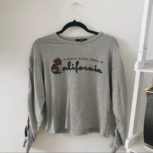 Gray Graphic Long Sleeve